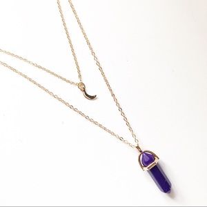 Gold Layered Moon Necklace 🌙 Purple 2 for 20
